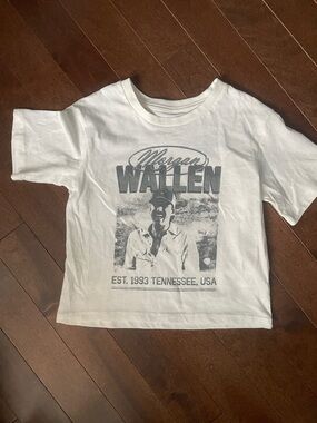 White Morgan Wallen Graphic Kids T-Shirt xs